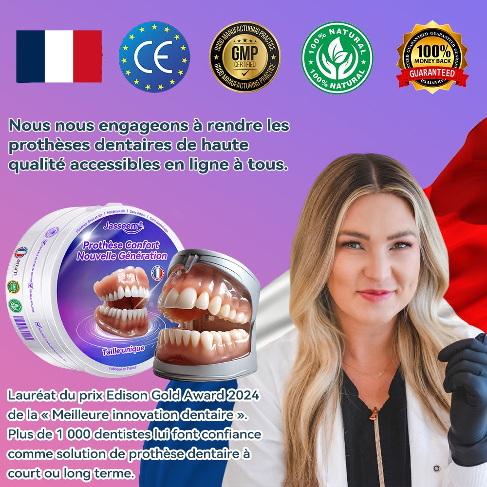 𝐉𝐚𝐬𝐬𝐞𝐞𝐦® Dernières Prothèses Dentaires Premium Confort🎁(Prothèses haut de gamme, Confortables à Porter - Remise de 70% pour une durée limitée)