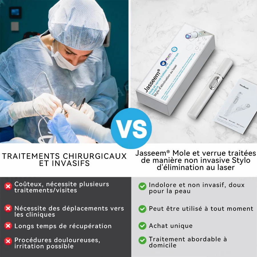 𝐉𝐚𝐬𝐬𝐞𝐞𝐦® Stylo Laser de Qualité Médicale 🎉 (utilise la technologie laser au CO₂ – efficace pour éliminer les grains de beauté, les verrues, les acrochordons, les taches pigmentaires et autres imperfections)🏆