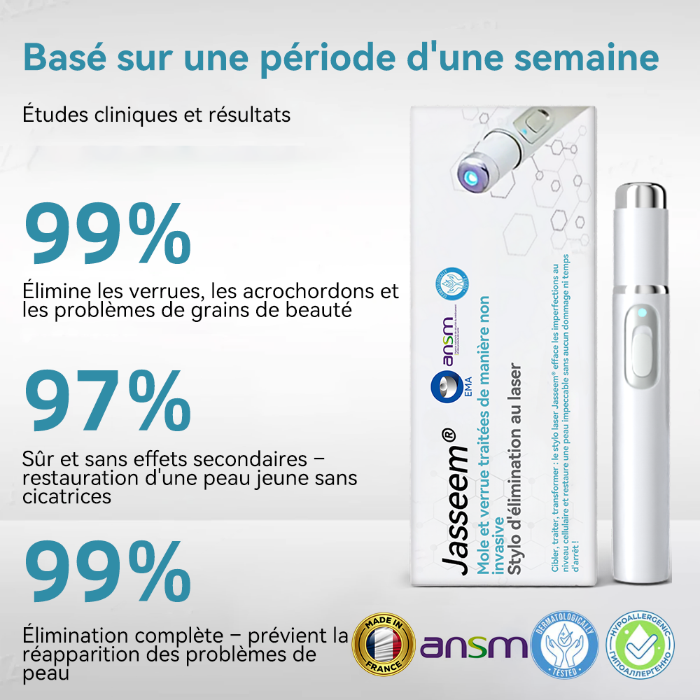𝐉𝐚𝐬𝐬𝐞𝐞𝐦® Stylo Laser de Qualité Médicale 🎉 (utilise la technologie laser au CO₂ – efficace pour éliminer les grains de beauté, les verrues, les acrochordons, les taches pigmentaires et autres imperfections)🏆